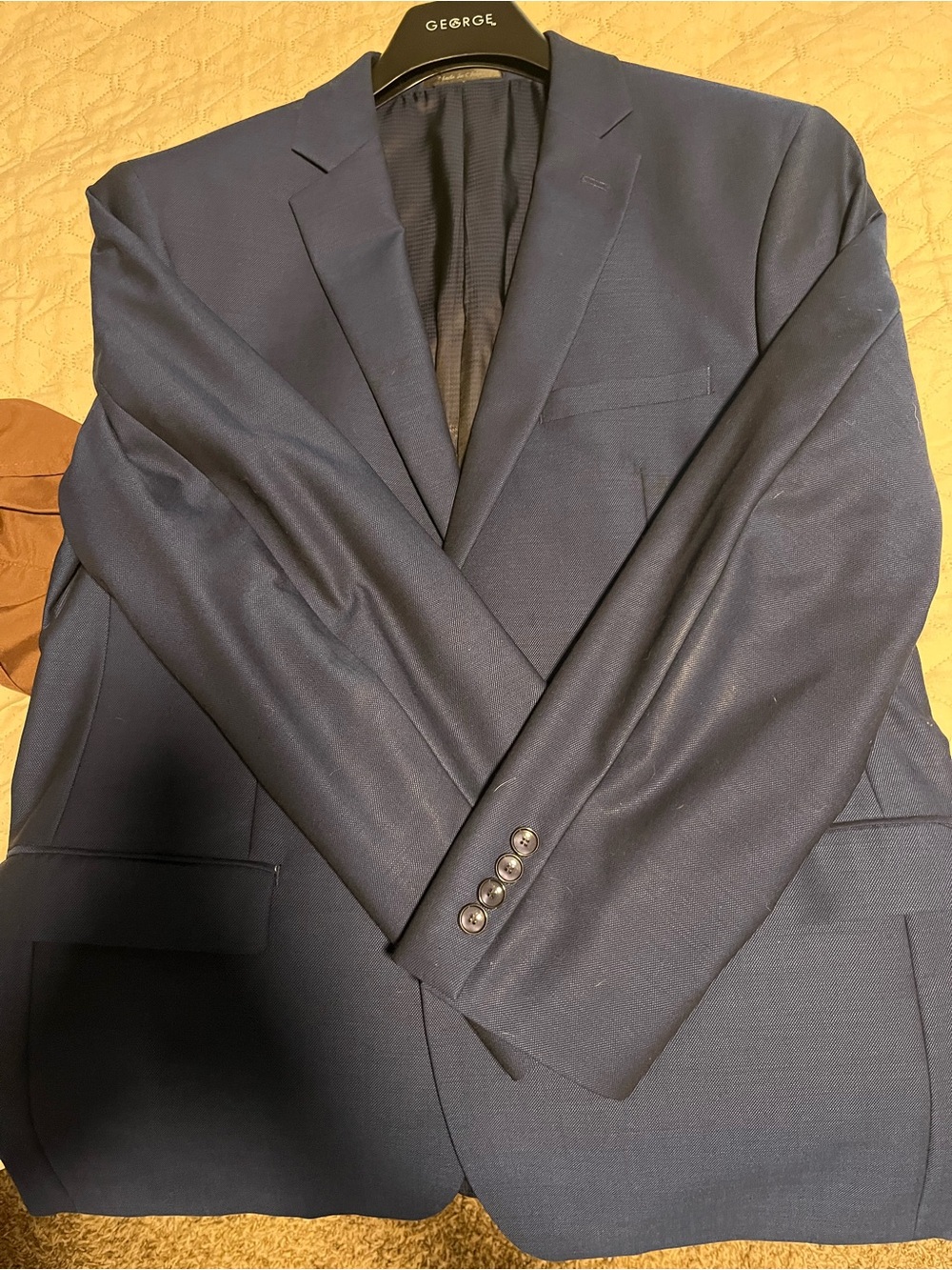 Calvin Klein Men's Dark Blue Single-Breasted Blazer
